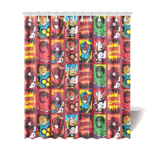 Papeis Marvel (3) Shower Curtain 72"x84"